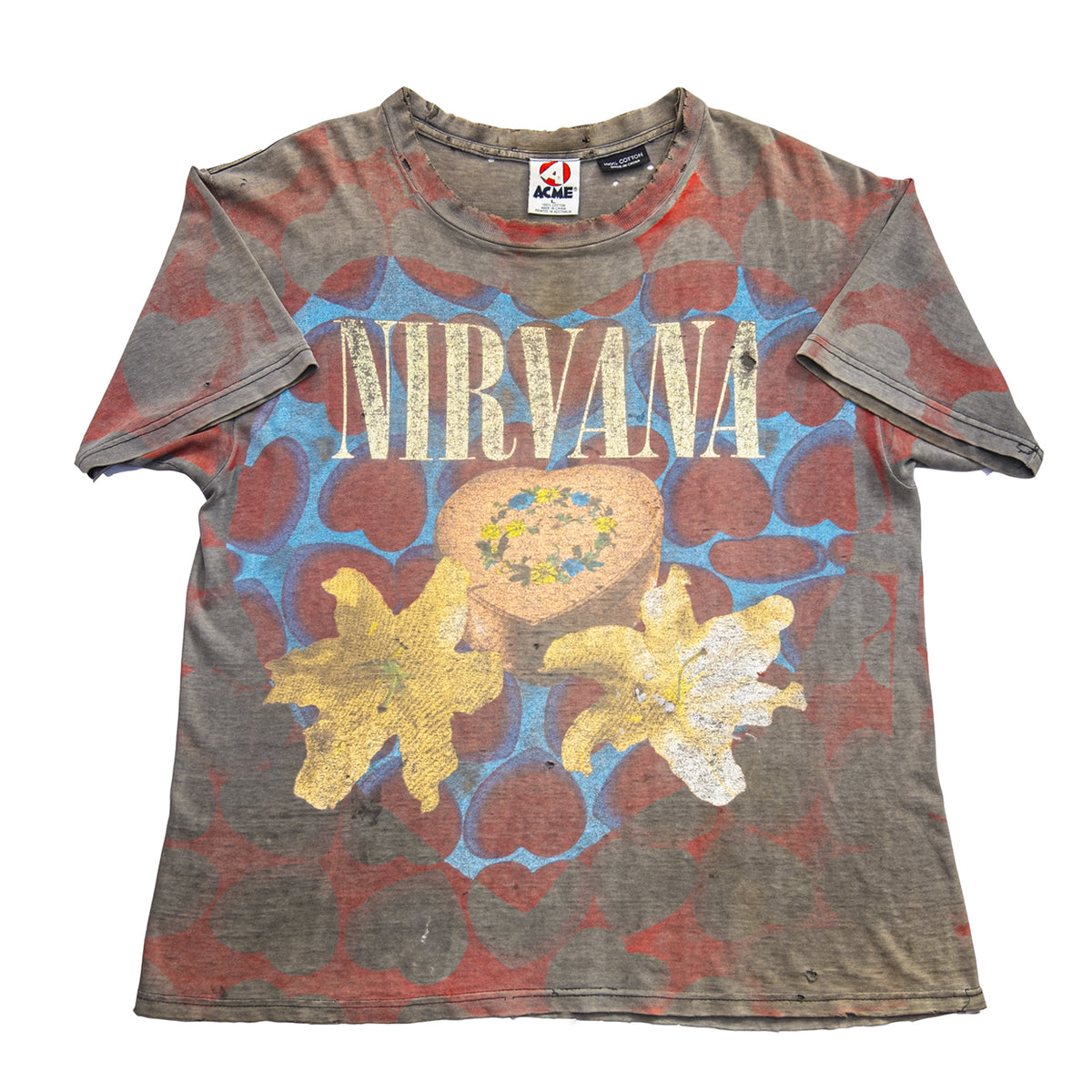 洋楽 Nirvana/Heart-Shaped Box(1993) Authentic Vintage 1993 Nirvana Heart Shaped Box T-shirt Size